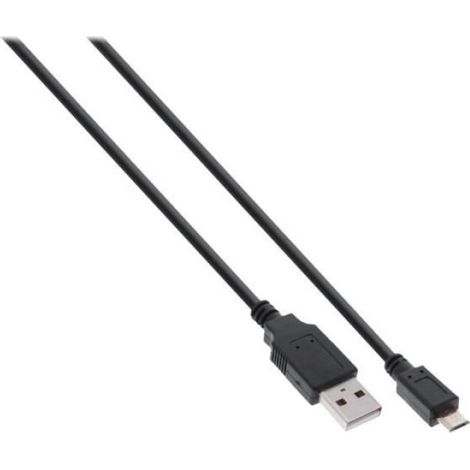 Câble USB - Micro-USB Type B - 2 m - Noir - 1 Pièce (1/4)