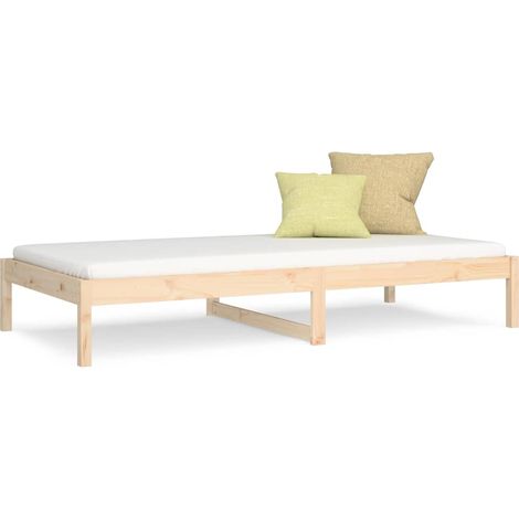 Maison Exclusive - Sofá cama de madera maciza de pino 90x190 cm (1/5)