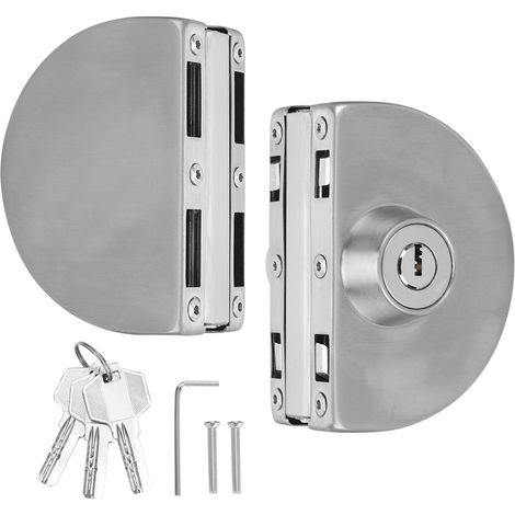 Verrou semi-circulaire en acier inoxydable pour porte vitrée double, sécurité domestique, loquet de porte. (1/5)