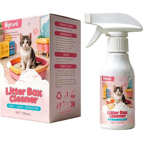 Le nettoyant pour litière HAJIMEMB élimine efficacement les odeurs, y compris l'odeur d'urine, grâce à la décomposition bio-enzymatique. (1/5)