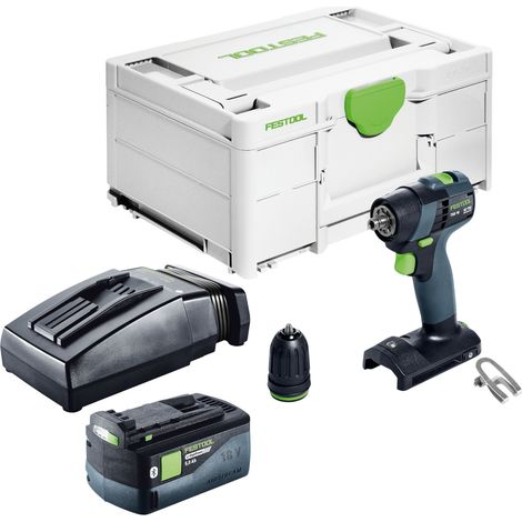 Festool TXS 18-Basic Perceuse-visseuse sans fil 18 V 40 Nm Brushless + 1x batterie 5,0 Ah + chargeur + Systainer