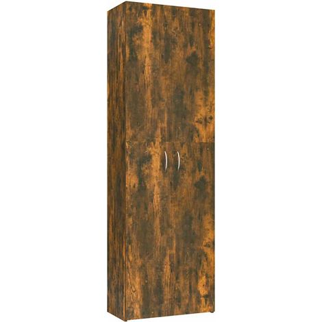 Büroschrank Räuchereiche 60x32x190 cm Holzwerkstoff vidaXL