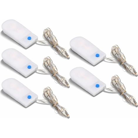Mini Lumières LED, Mini Lumières LED Guirlandes Lumineuses à Piles Décoratives pour Maison de Poupée Bricolage 1m (1/4)