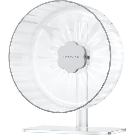 Roue d'exercice pour Hamster, 21cm Roue Hamster Silencieuse Transparent Accessoire de Cage, Hamster de Jouet, Roue de Course pour Gerbilles Chinchilla Cochons d'Inde (1/5)