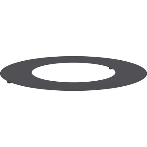Maison Exclusive - adatto per Anello d'Albero Piatto Nero Ø40 / 70 cm Acciaio
