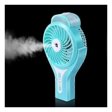 Mini ventilateur brumisateur USB portable bleu avec humidificateur à brume rafraîchissante personnel, batterie rechargeable, pour la maison (1/5)