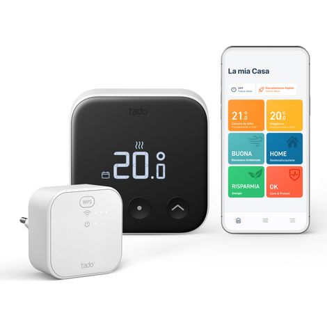 tado Starter-Kit X Verkabelter Smart-Thermostat Schwarz