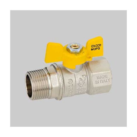 Valvola a sfera per gas m.f. a farfalla 3/4&quot