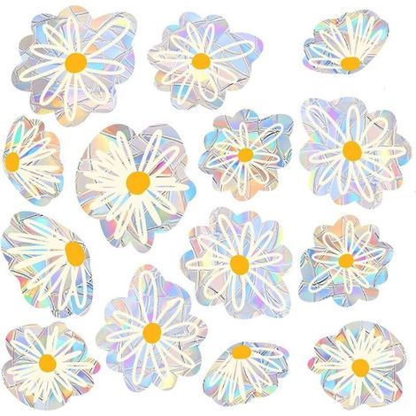 20 Autocollant Attrape Soleil en Forme de Fleur pour Fenêtre Réutilisable Décoratif Non Adhésif en Vinyle pour Portes Coulissantes pour Éviter Les Impacts d'oiseaux Attrape Soleil (1/4)