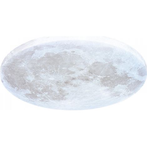 Plafonnier LED , Lampe Lune Plafond avec Télécommande, Ø 38cm, 3000-6500K Dimmable, Fonction Nuit, Applique pour Salon Chambre(380x50 mm) [Classe énergétique F] (1/5)