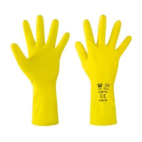 Guanti antinfortunistici in lattice Neri Lisetta - S - Giallo