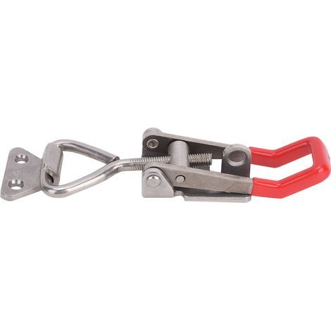 Schnellspann-Kniehebelklemme aus Edelstahl 304, Zug-Druck-Ausführung, hohe Spannkraft bis zu 136 kg, Griffstück GH 36204SS, Schnellspannclip (1/5)