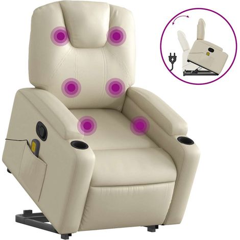 Maison Exclusive - Sillón reclinable de masaje de pie cuero artif