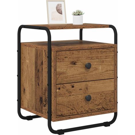 Maison Exclusive - Nachttisch Altholz Holzwerkstoff (1/5)