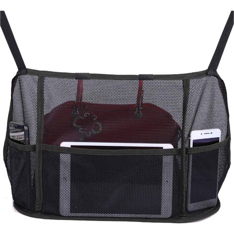 Support de Sac à Main de Poche de Filet de Voiture, Pour Ranger Entre les Sièges de Voiture. (1/5)