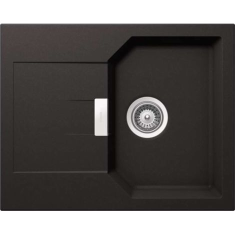 Schock Einbauspüle Cristalite Manhattan D-100 XS A GNE Nero Exzenterbedienung (1/2)