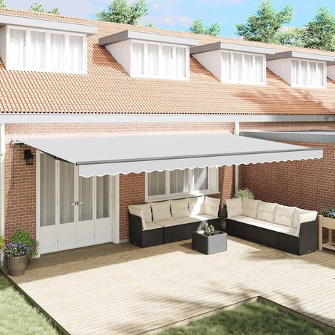 Awning Manual Anthracite 6 x 3 m Metal vidaXL