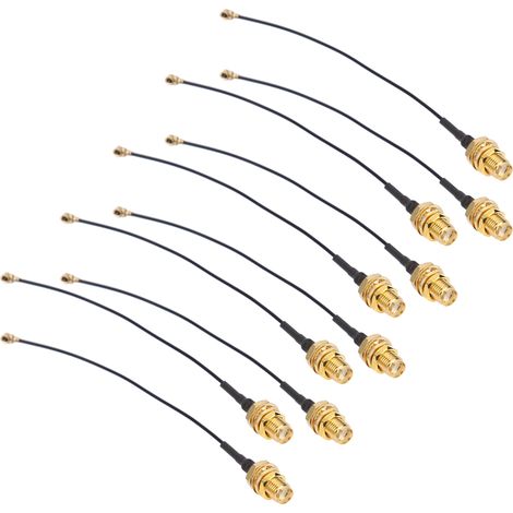 10 câbles pigtails SMA vers IPX U.FL 10 cm pour antenne, capteur et reconnaissance faciale (1/5)