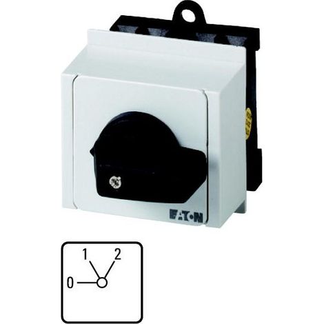 Commut. à gradin cont.: 2 20A 0-2 60° 2 crans 60° à acc. encastré IVS 000079201 EATON T0-1-91/IVS