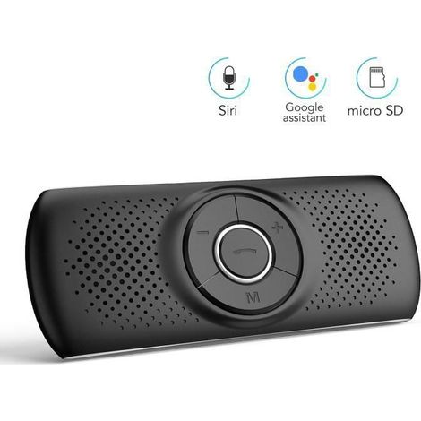 Kit Mains Libres Voiture Bluetooth 4.2 avec Clip Haut-Parleur Micro Intégré, Reconnexion Automatique, iOS Siri&Assistant Google (1/4)