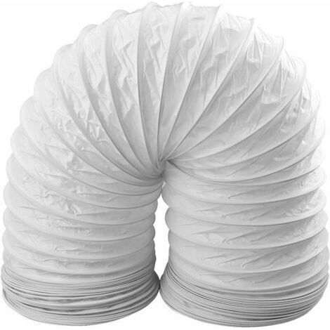 Tuyau d'évacuation d'air en PVC Flexible, Diamètre de 150 mm Longueur de 3 m, Tuyau Evacuation Climatiseur Mobile, Calfeutrage Fenetre Climatiseur Connecteur de Tuyau, Tuyau d'échappement (1/4)