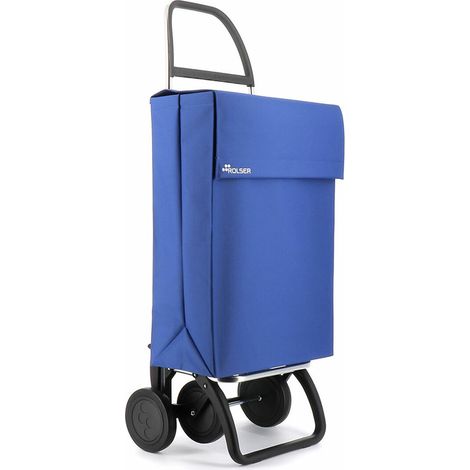 Carrello della spesa Rolser in nylon blu 2+2 ruote JEA032 (1/5)