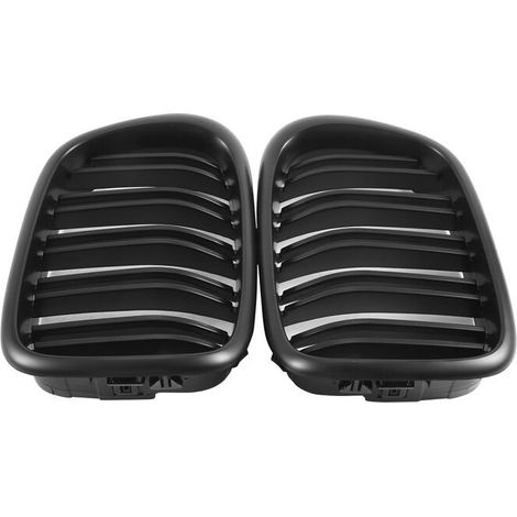 Ersatz-Doppellamellengrill 525528 in Mattschwarz für die Frontstoßstange der E39 5er-Reihe (1995-2004)