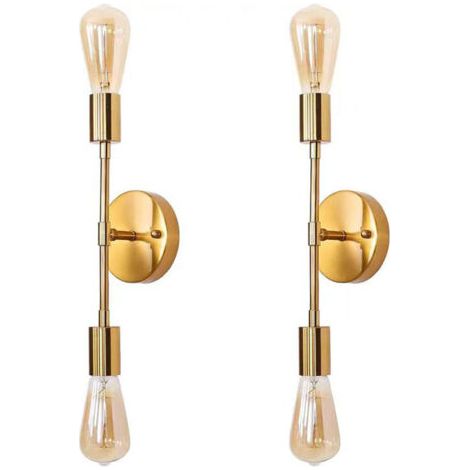 2Ensemble d'appliques murales pour salle de bain, en métal, adapté àE26Le support de lampe peut être utilisé sur les coiffeuses, dans les dressings, les salons, les salles à manger, etc., et est de co