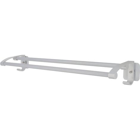Toallero doble de aluminio - cromado - Tendance