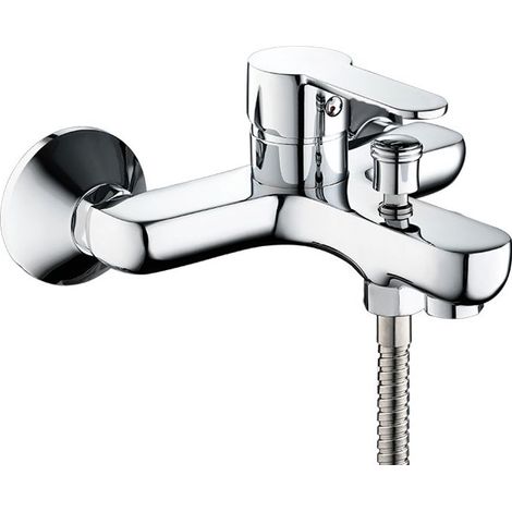 Robinet de baignoire/douche à poignée unique, robinet de baignoire de salle de bain pour eau chaude et froide (1/5)