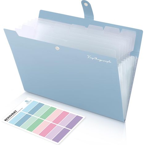 Trieur A4 Organiseur Document Trieur Compartiments Souple Trieur Document Accordeon Plastique 8 Compartiments pour Bureau, École, Maison (1/5)