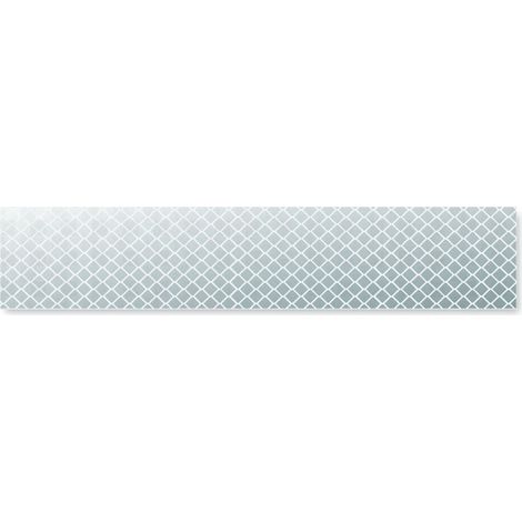 Riflettori 4 pezzi di riflettori autoadesivi 15 x 3 cm, sicurezza al buio, adesivi riflettenti, adesivi, adesivi riflettenti, adesivi per scale, adesivi riflettenti di sicurezza (bianchi) (1/5)