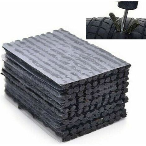 50 pièces Kit crevaison Outils,Meche Pneu crevaison en Caoutchouc pour La Réparation D'Urgence De Pneus Tubeless en Cas De Crevaison,kit Reparation Pneu Voiture,LO-Ron (1/5)