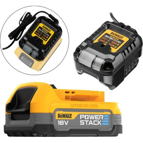 DeWalt DCBP034-XJ 18v XR Compact POWERSTACK Battery Pack + DCB1102 Charger (1/5)