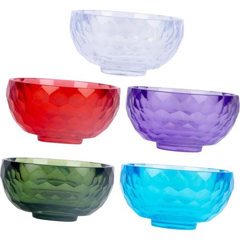 Lot De 5 Bols De Mélange En Acrylique Cristal 6 Cm Petits Multifonctionnels Pour Masques Faciaux Soins Visage Portables Et Légers (1/5)