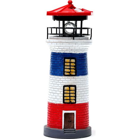 Solar Light Tower Windmill Outdoor Decor Decorative Lights Solar Night Light Lighthouse Light Garden Lights Decor LED Decorative Lights Garden Lighthouse