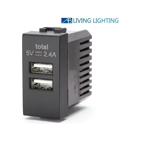 compatibile bticino livinglight living international nero presa usb doppia