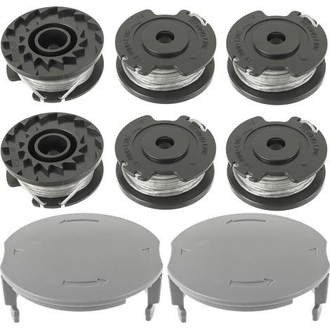 F016800569/F016800385 Bobines pour coupe-bordure sans fil Bosch EasyGrassCut 23/26/18/18-230/18-260/18-26 longueur 4 m Ø 1,6 mm et couvercle de bobine F016F05320 (6 Bobines, 2 Couvercle) (1/5)