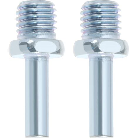 2pcs Adaptateur de Perceuse M14 Filetage à 8mm Adaptateur de Trépans à Tige Ronde pour Perceuse Accessoires Remplacement d'outils Électriques Longueur 45mm Argent (1/5)