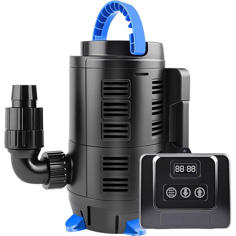 Pompe de bassin pour extérieur réglable 180W Eco Motor Pompe de cours d'eau 15000 L/h avec contrôleur multifonctionnel pour bassin de jardin, vivier, fontaine (1/5)
