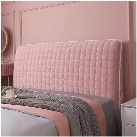 Pr Ersandy – Housse de tête de lit velours lavable 50-70cm – Anti-poussière – Épaisseur 5-30cm – Poche pratique pour rangement (1/5)