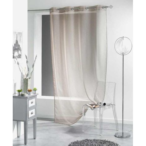 Rideau Voilage "Lisséa" 140x240cm Taupe (1/2)