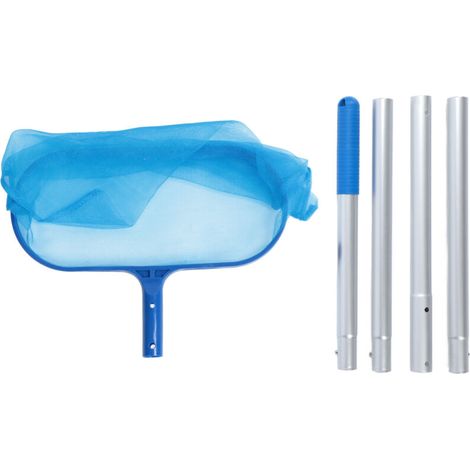 Pool-Skimmernetz, Längenverstellbar, Poolreinigung, Professionelle Montageanleitung, Ideal für Teichbrunnen - Crezuo