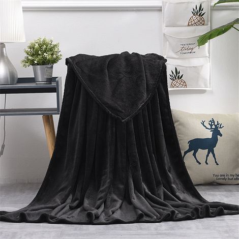Couverture - Plaid Doux En Fleece - 180 x 200 cm - Pour Lit Ou Canapé - Usage Intérieur Et Extérieur - 1 Pièce (1/3)