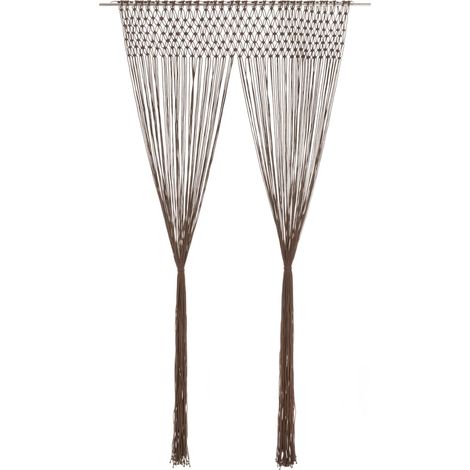 vidaXL Macrame Curtain Taupe 140x240 cm Cotton