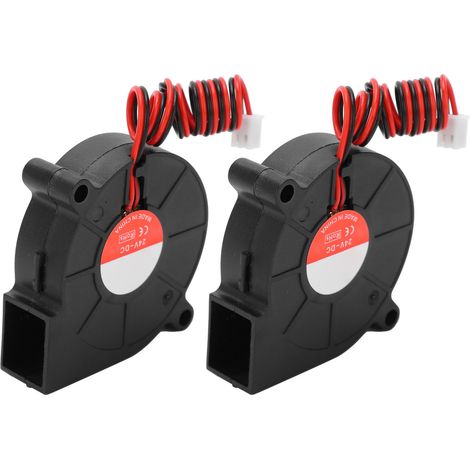 Ventilateur de refroidissement silencieux 50x50x15mm DC24V pour imprimante 3D Ender‑3, 2 pièces, pièce de rechange (1/5)