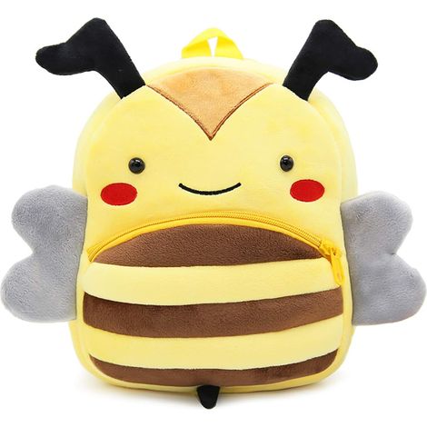 Dessin animé enfants sac à dos Animal Mini sac en peluche enfants sac à dos pour bébé garçons filles tout-petit 2-4 ans (abeille), (1/5)