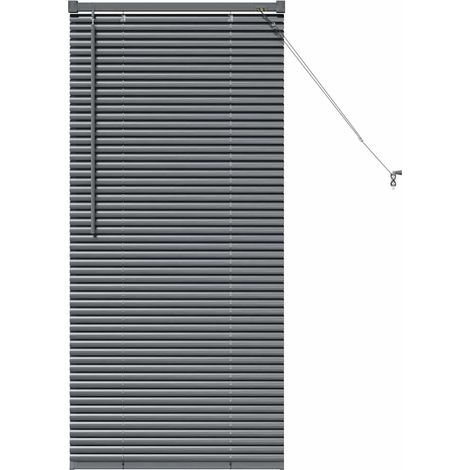 Maison Exclusive - Persianas venecianas Manual Gris oscuro 130 x