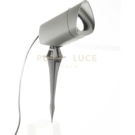 GES741- FARO PROIETTORE IN ALLUMINIO 1 LUCE ATTACCO GU10 IP65 GRIGIO ALLUMINIO
