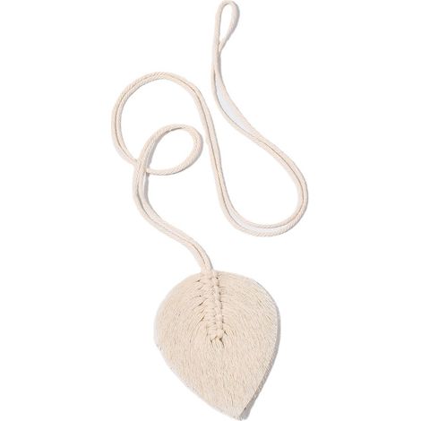 Attaches de rideaux en corde de coton tissée à la main, breloques à boucles de rideaux nordiques (une paire blanc cassé) (1/2)